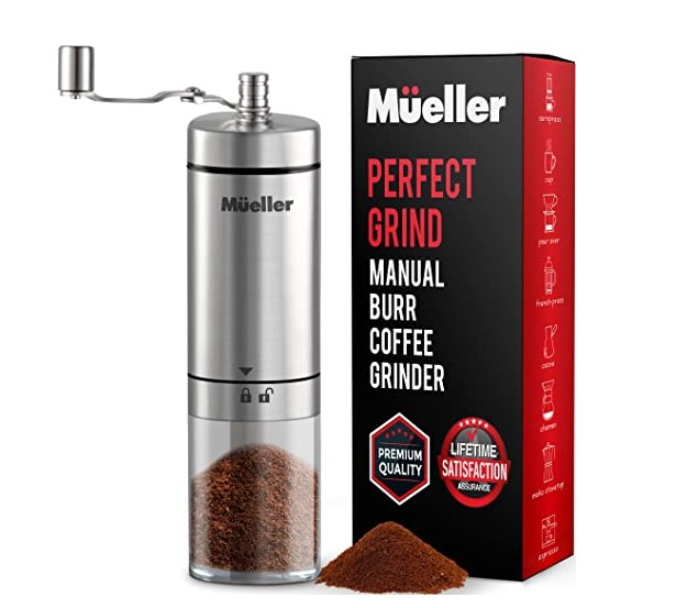 Vivaant Manual Coffee Grinder with Stainless Steel Conical Burr